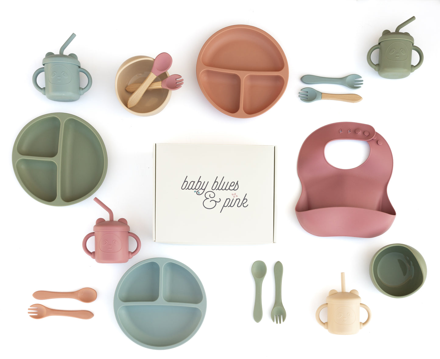 Baby Blues & Pink- My First Meal Set