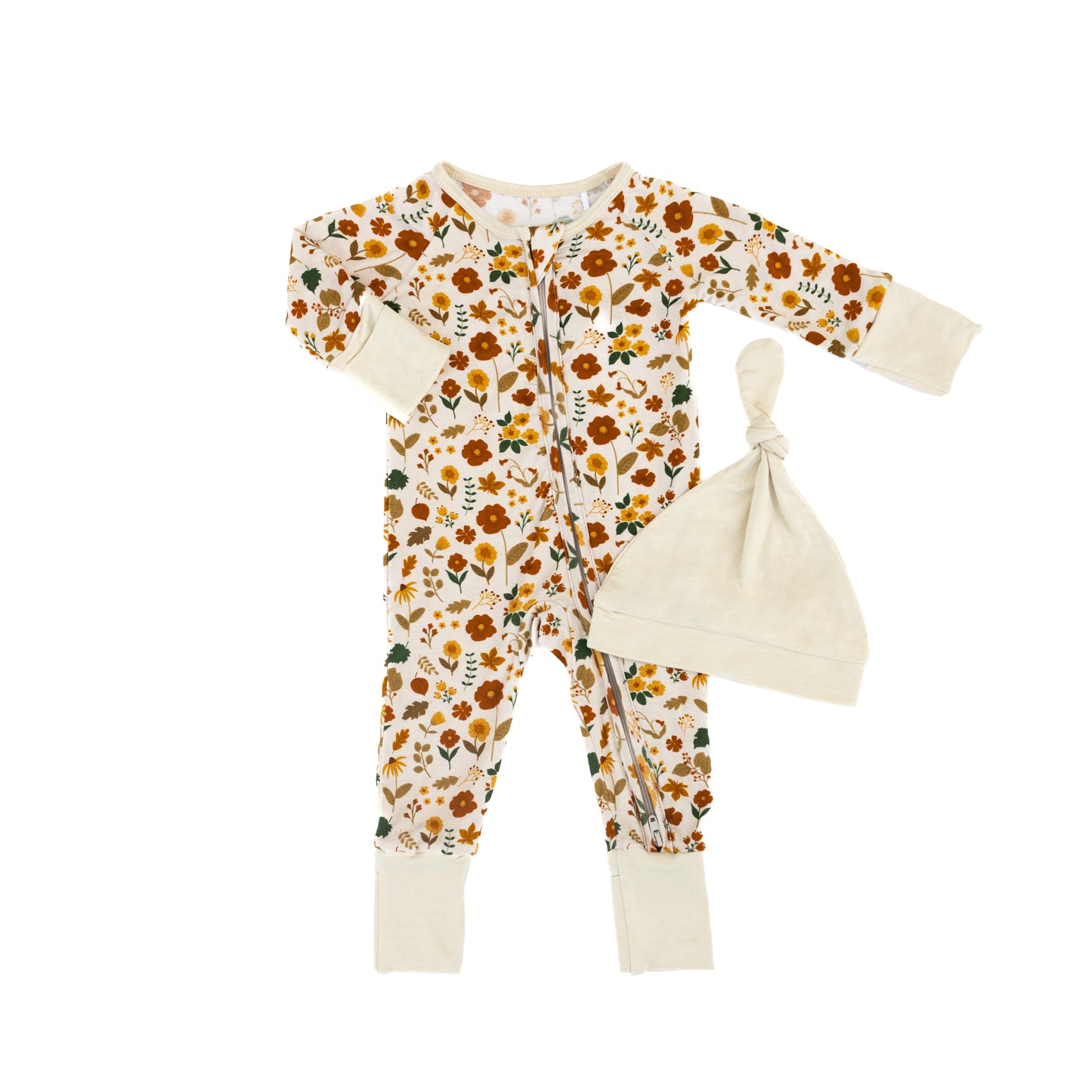 Baby Blues & Pink-Bamboo Zippered Pajama