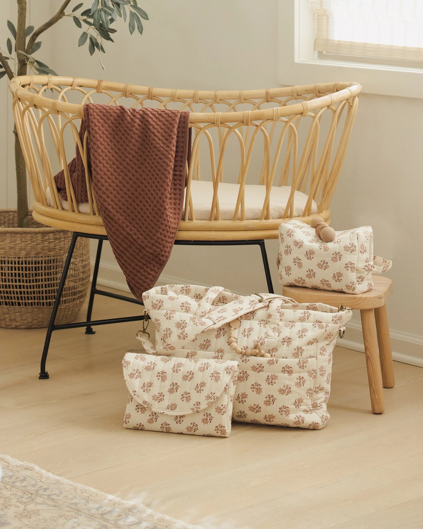 Quincy Mae-Waffle Baby Blanket Cedar O/S