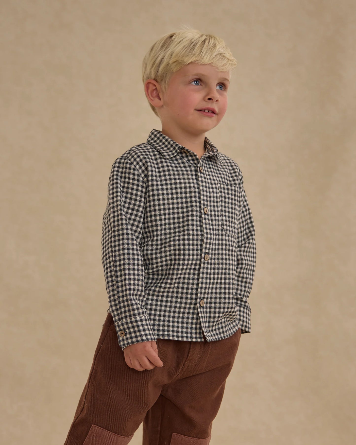 Rylee + Cru- Collared Long Sleeve Shirt