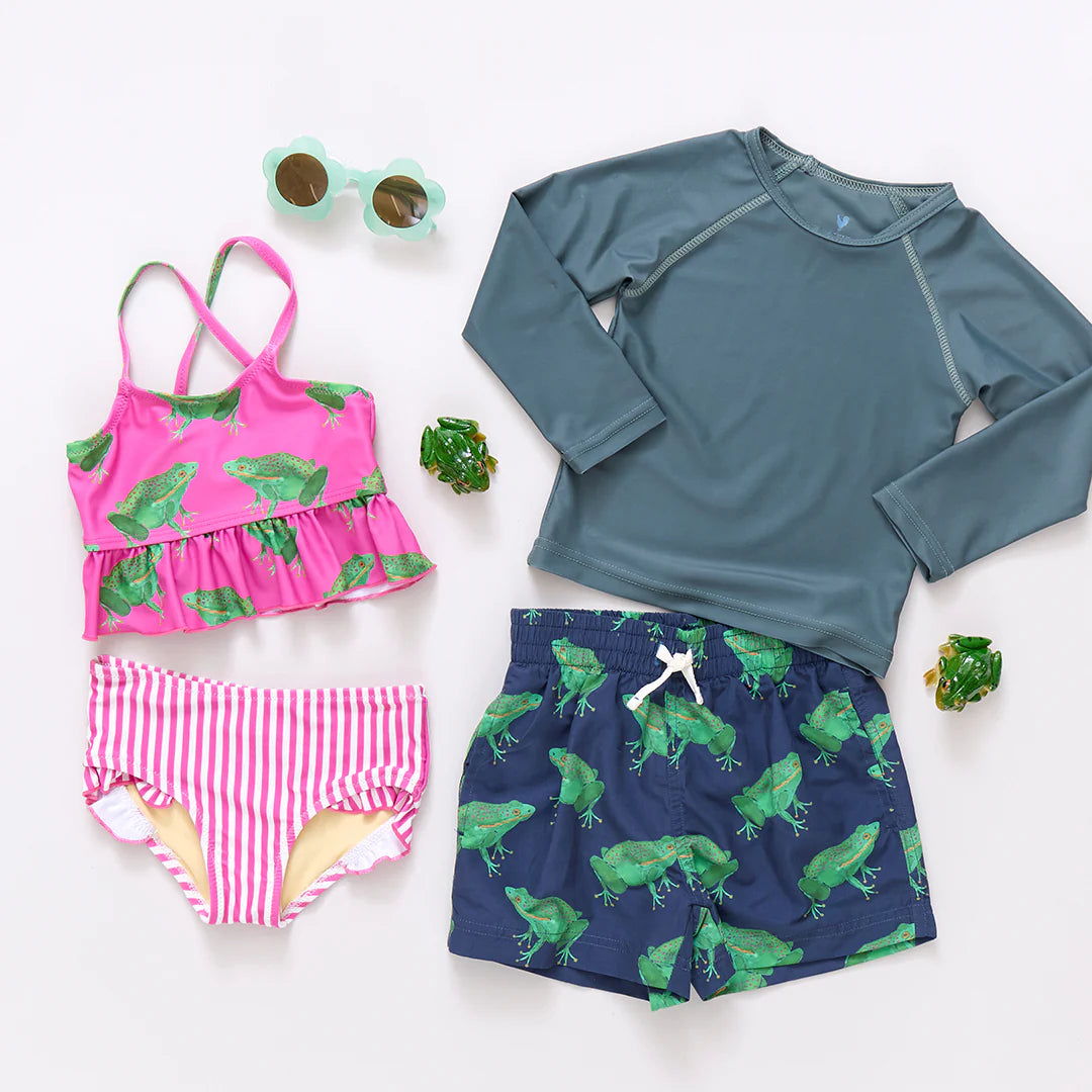 Pink Chicken- Boys Swim Trunk