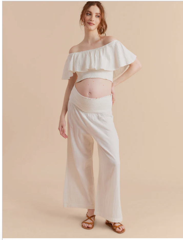 Pea In The Pod- Off The Shoulder Crop Top