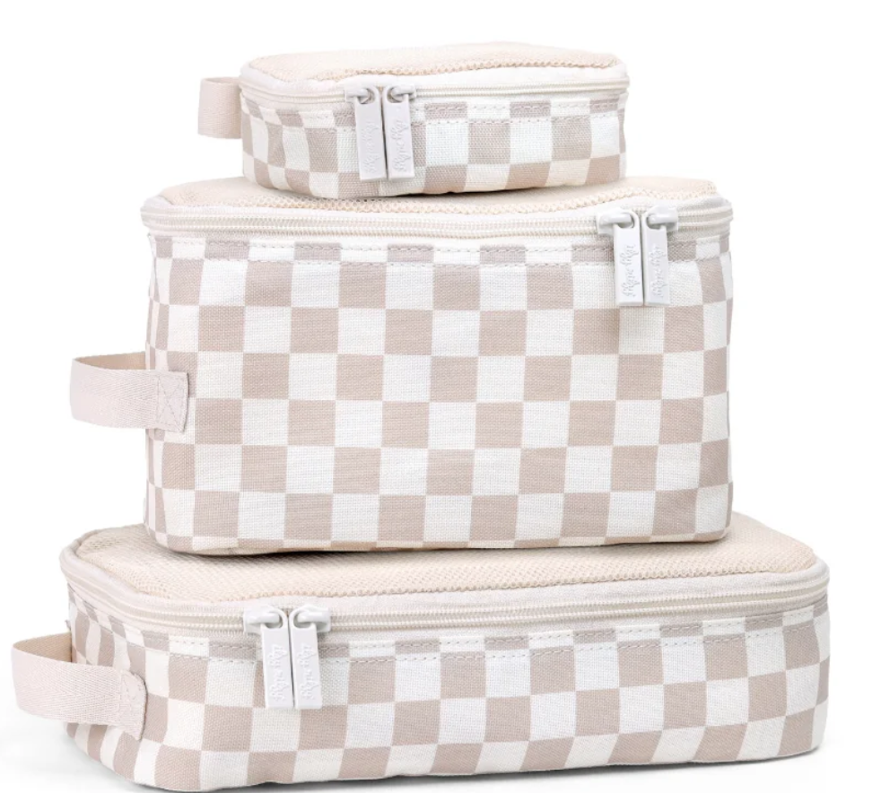 Taupe Checkerboard Pack Like a Boss