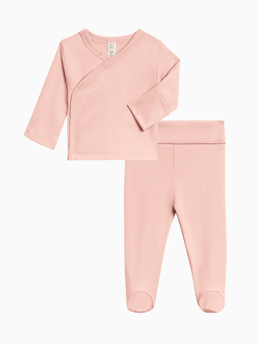 Colored Organics- Organic Riley 2 Piece Kimono Wrap Top + Pant Set