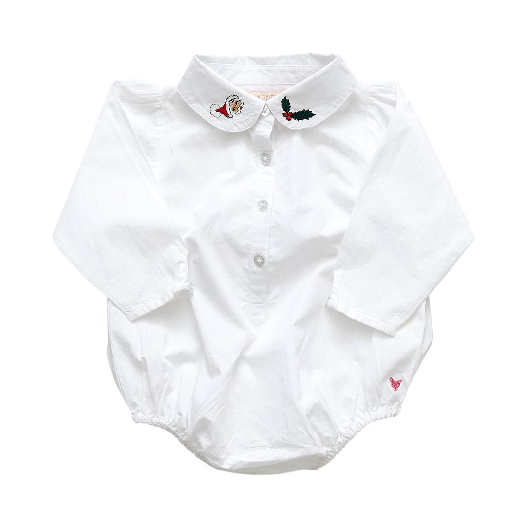 Pink Chicken-Baby Collar Bodysuit