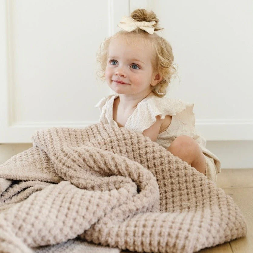 Waffle Knit Blanket Receiving