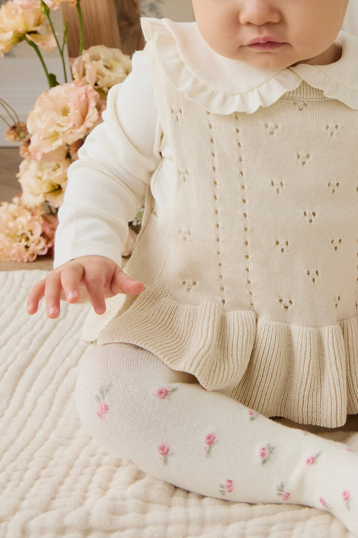 Sophia Tights 0-3M - Sophia Flower
