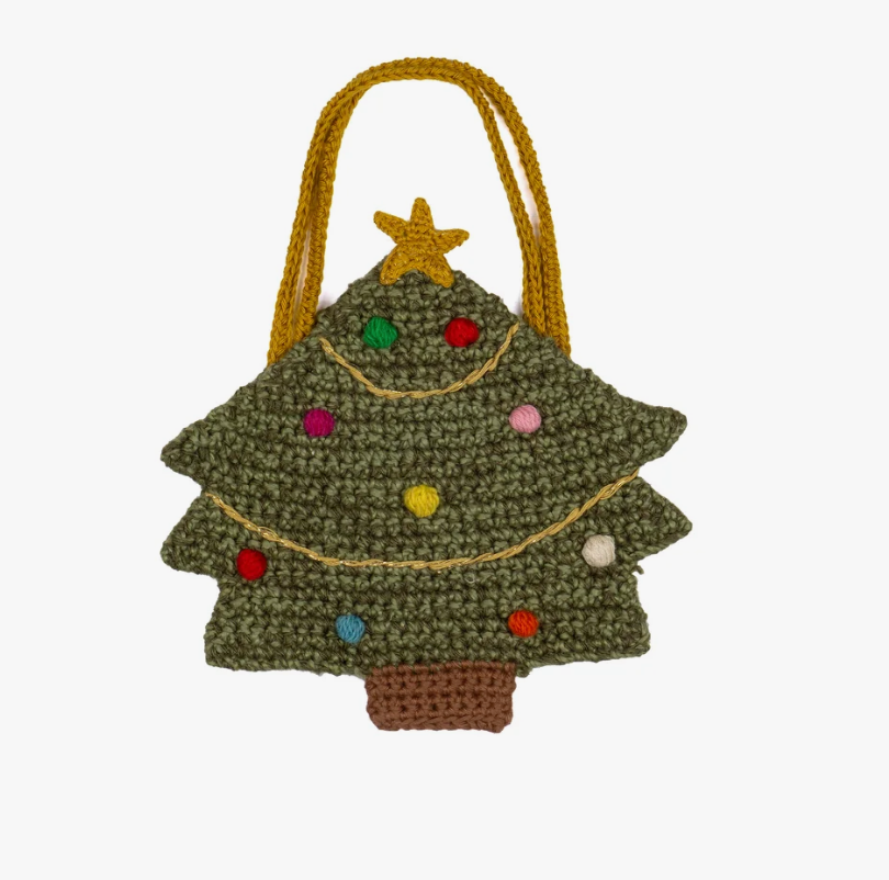 Wild Wawa-Crochet Purse - Christmas Tree O/S