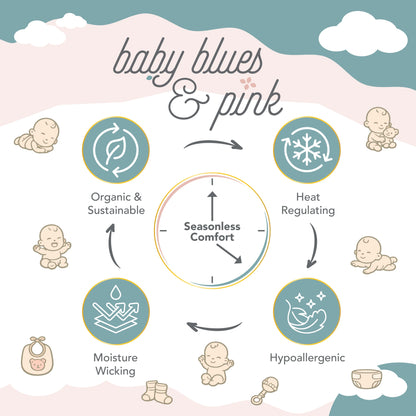 Baby Blues & Pink- "Serengeti Sand Safari" Bamboo Zippered Pajama