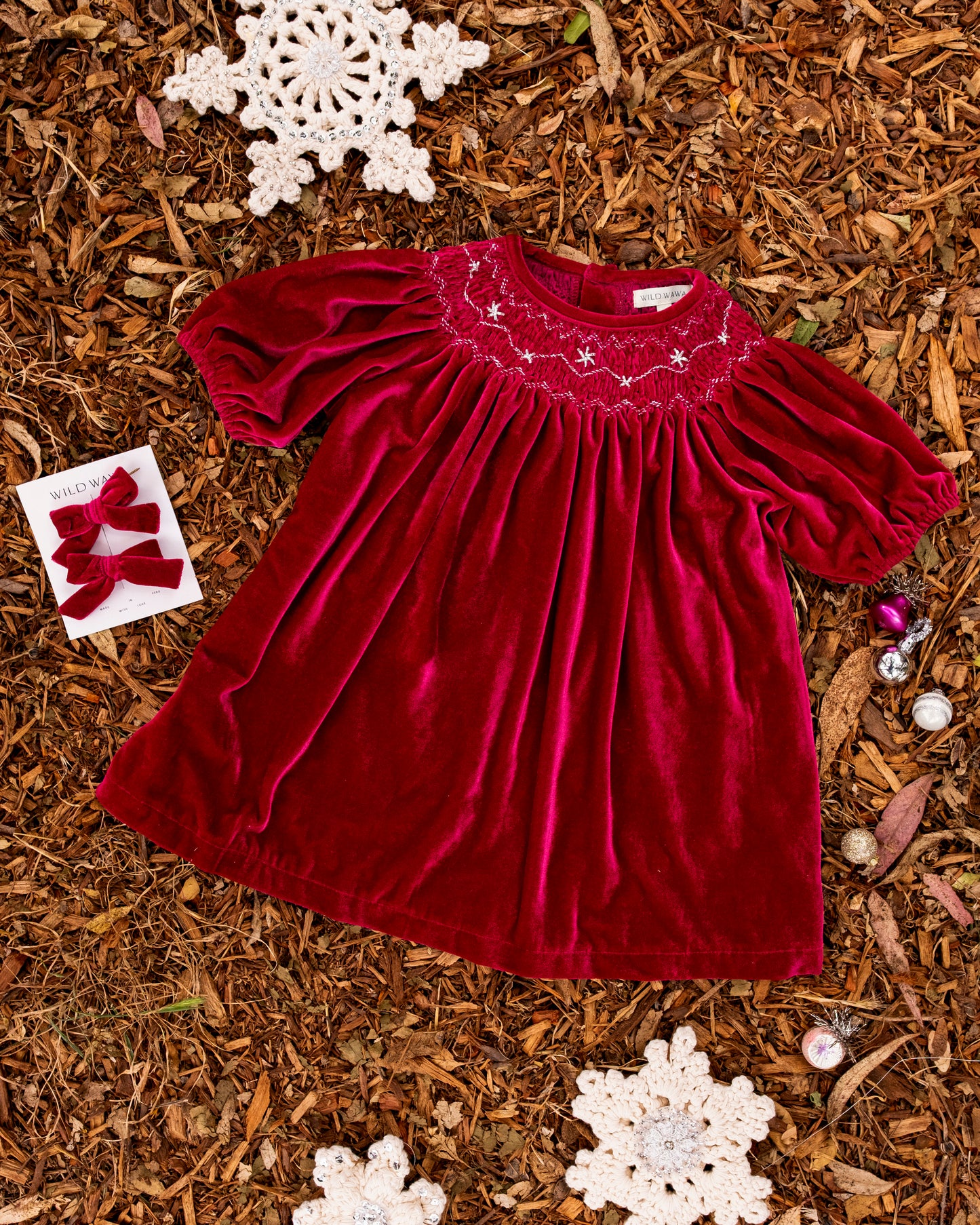 Wild Wawa-Velvet Smock Dress