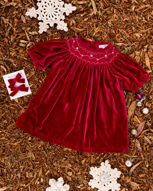Wild Wawa-Velvet Smock Dress