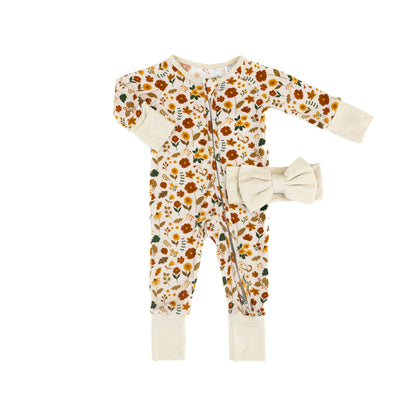 Baby Blues & Pink Bow Headband  NB-6M - Cashmere