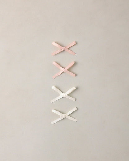 Mini Satin Ribbon Bows -Pearl/Ivory