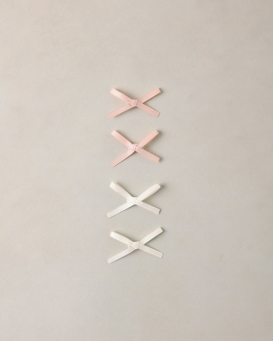 Mini Satin Ribbon Bows -Pearl/Ivory
