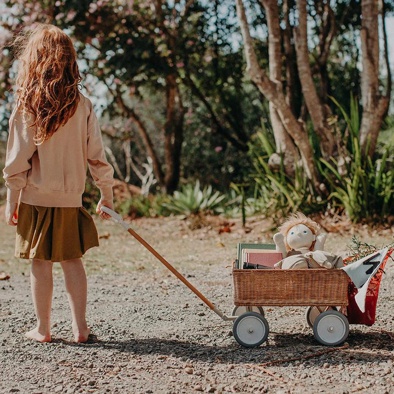 Olli Ella-Rattan Wonder Wagon - Natural