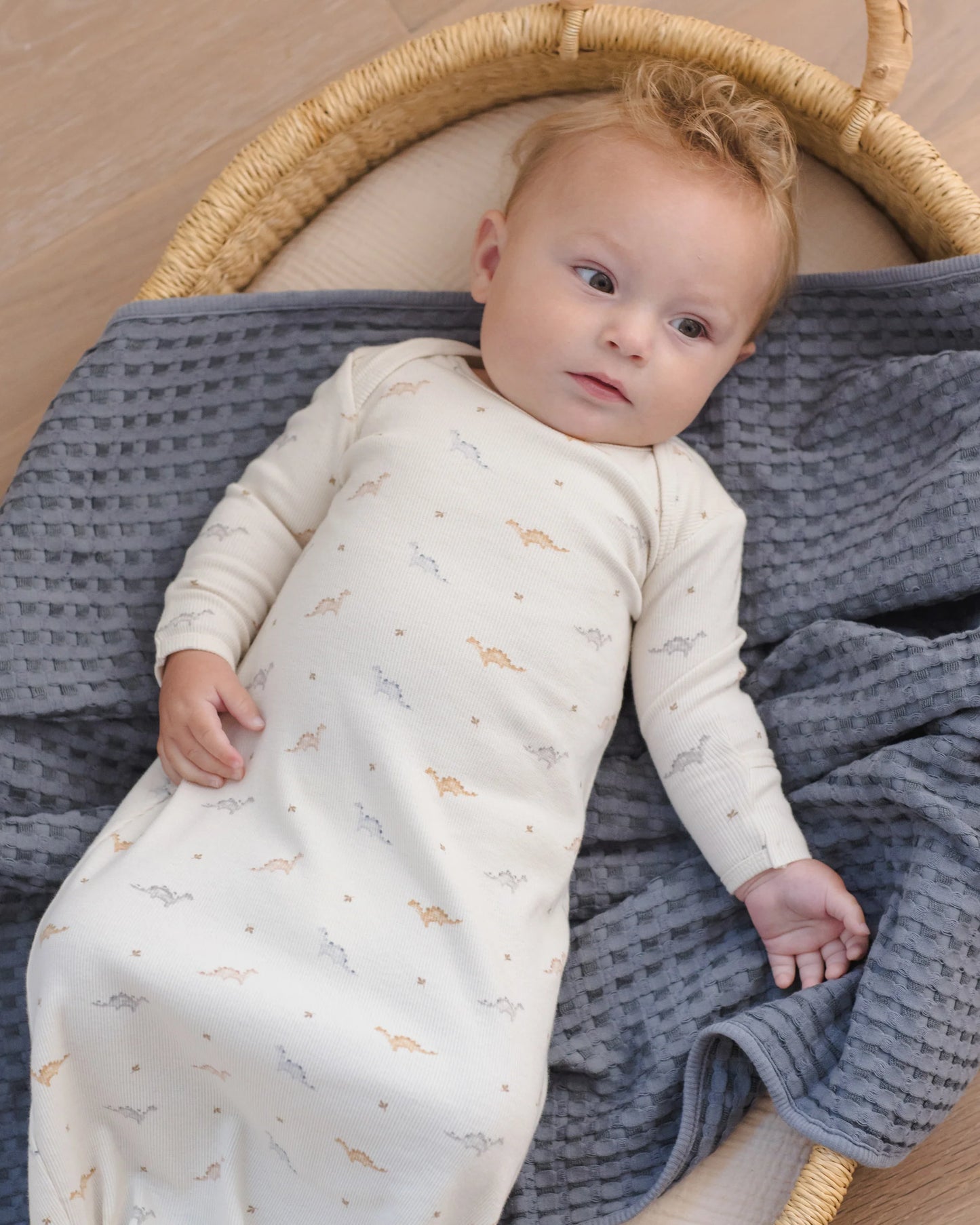 Knotted Baby Gown + Hat Set