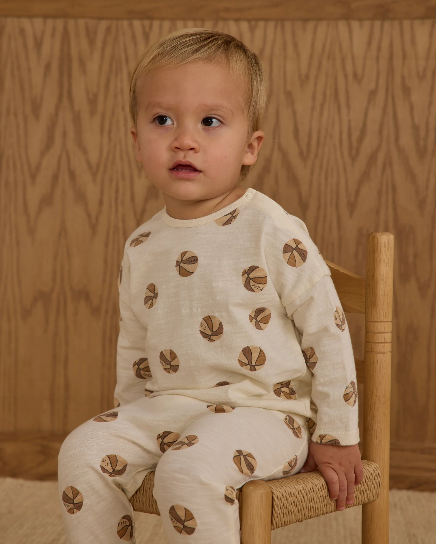 Rylee + Cru- Long Sleeve Tee and Pant Set - Basketball