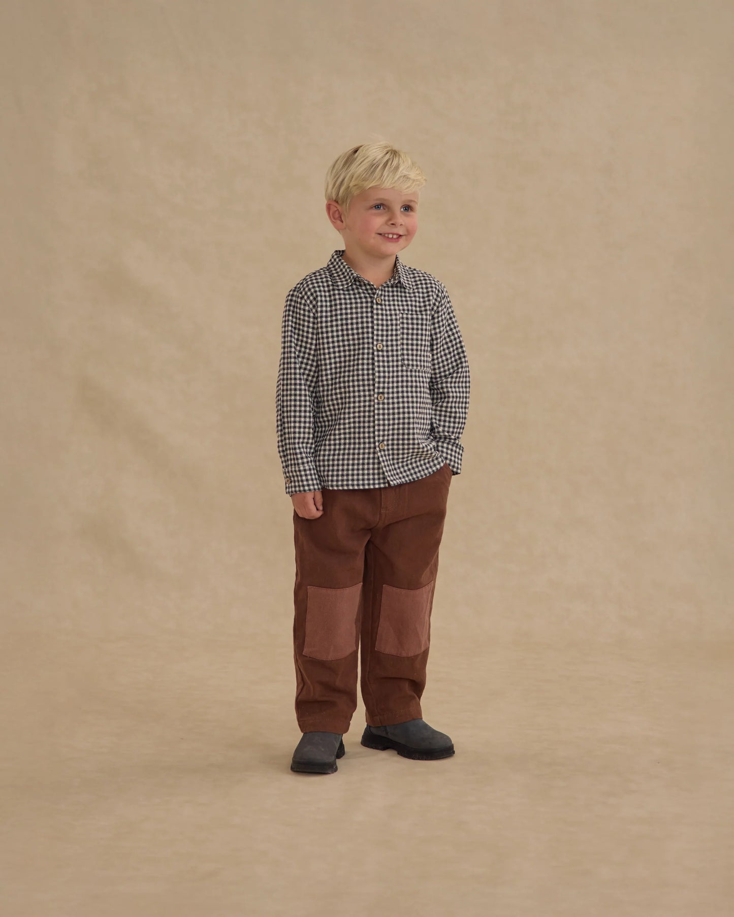 Rylee + Cru- Collared Long Sleeve Shirt