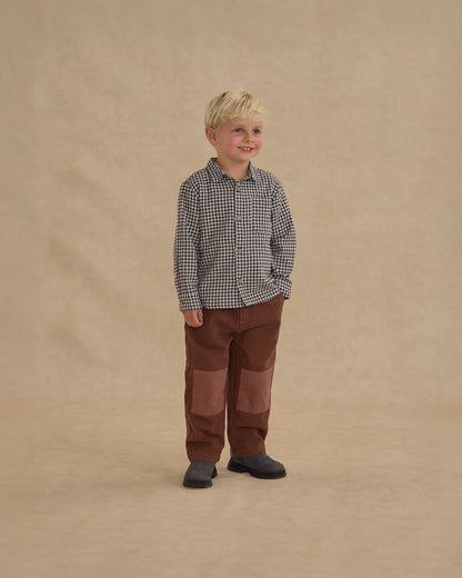 Rylee + Cru- Collared Long Sleeve Shirt