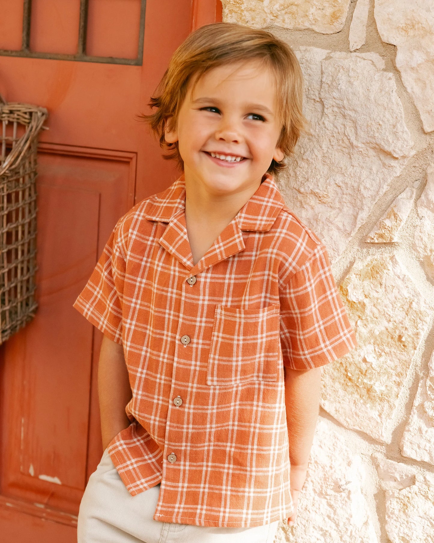 Rylee + Cru- Lapel Collared Shirt