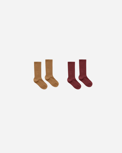 Rylee + Cru- Ribbed Socks 2 PK.