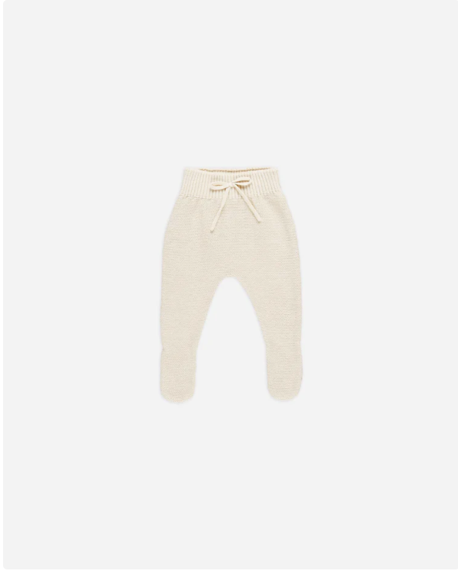FOOTED KNIT PANT || NATURAL