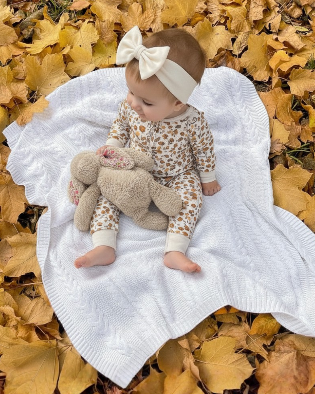 Baby Blues & Pink-Bamboo Zippered Pajama