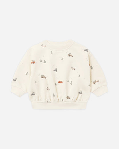 Relaxed Fleece Sweatshirt Holiday Drive 2-3Y