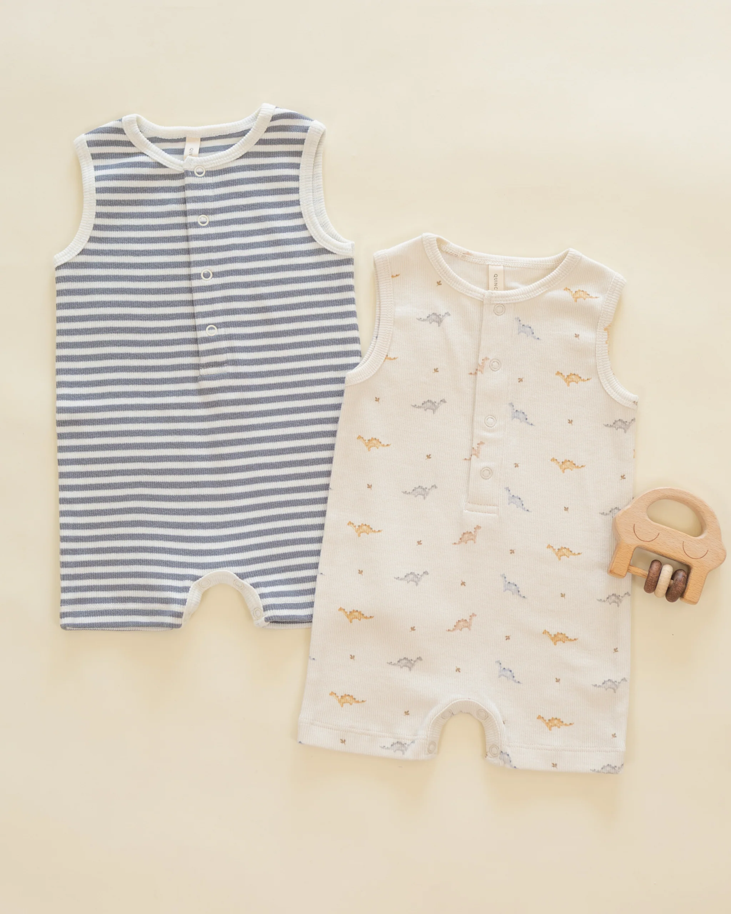 Ribbed Henley Romper