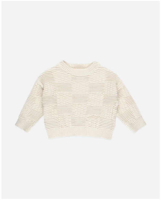 Rylee + Cru-ASPEN SWEATER || NATURAL CHECK