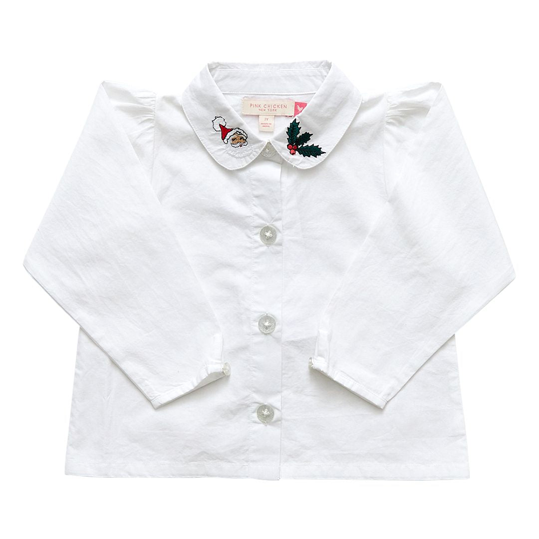 Pink Chicken-Girls Collar Shirt