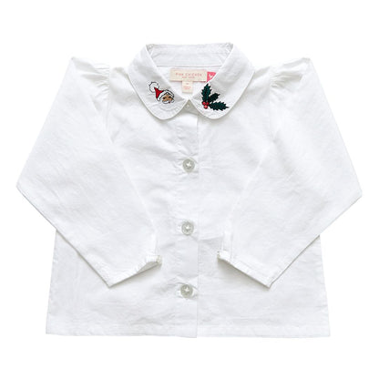 Pink Chicken-Girls Collar Shirt