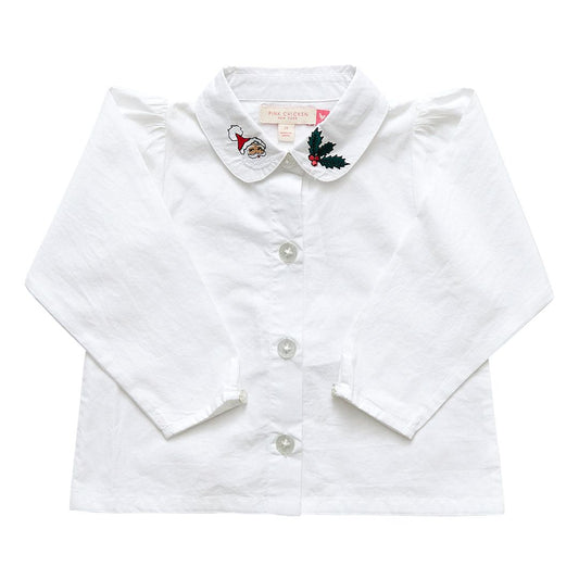 Pink Chicken-Girls Collar Shirt