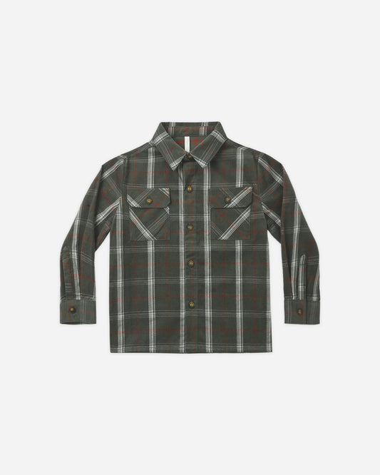Pocketed Flannel Shirt