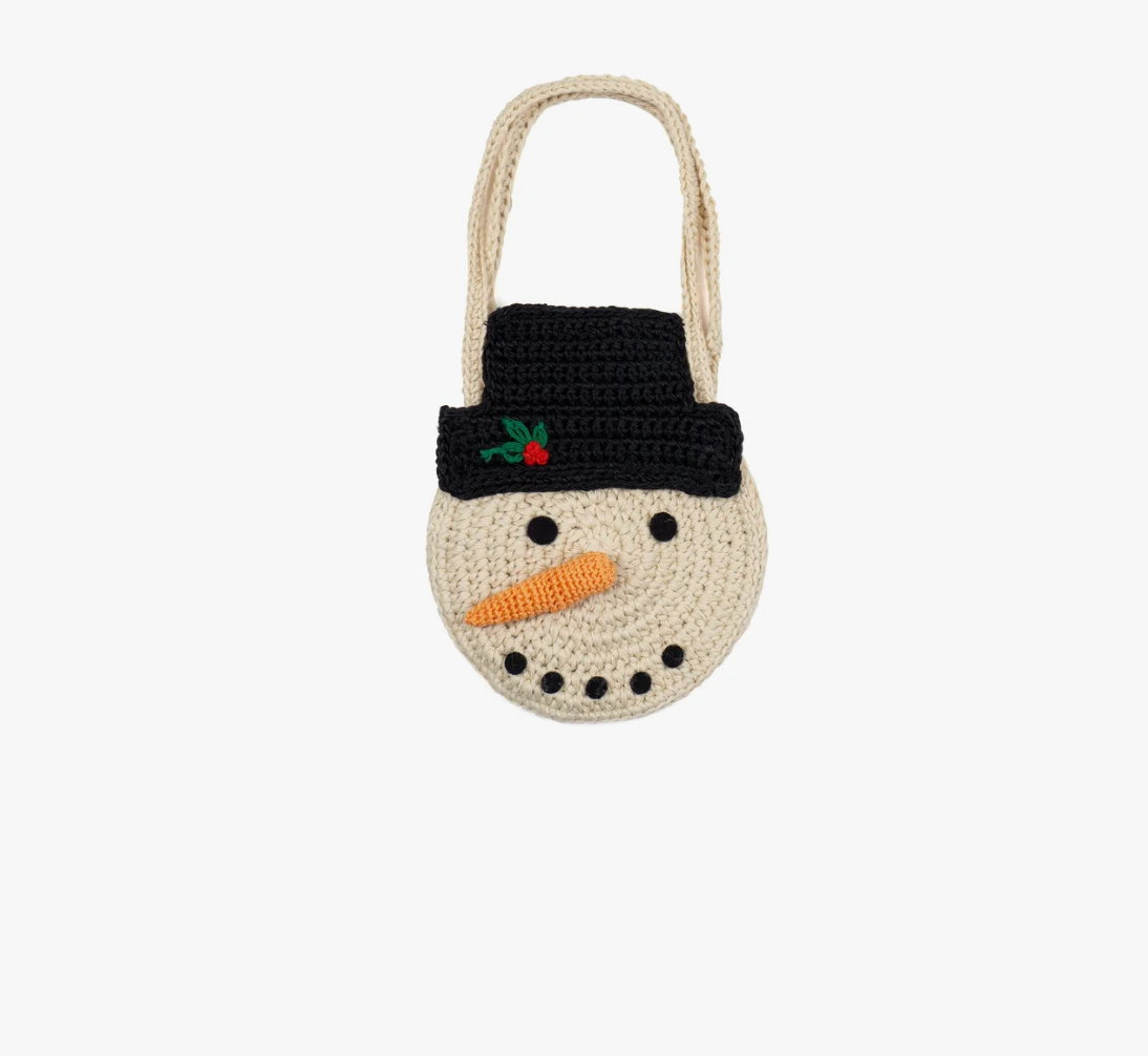 Wild Wawa-Crochet Purse - Snowman O/S