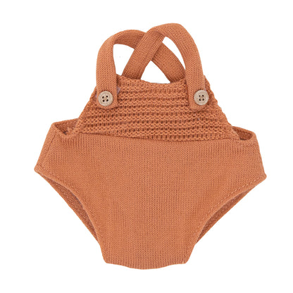 Ollie Ella-Dinkum Doll Romper -Rust