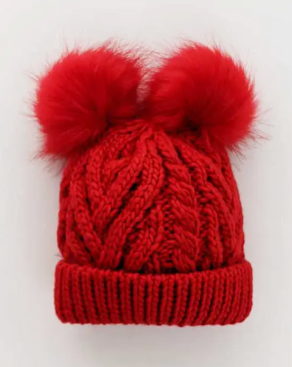 Huggalug-Fluffer Beanie Red 2-6Y