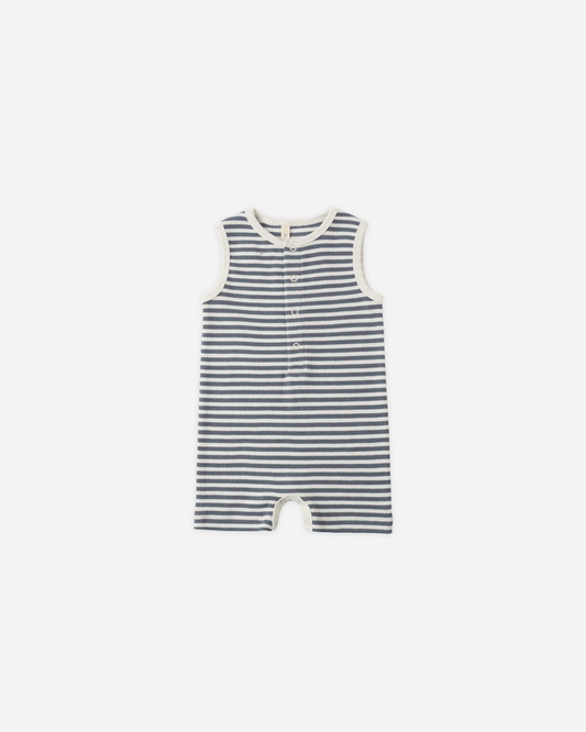 Ribbed Henley Romper