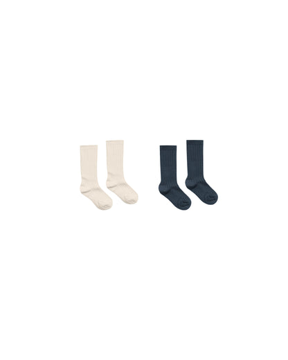 Rylee + Cru- Ribbed Socks 2 PK.