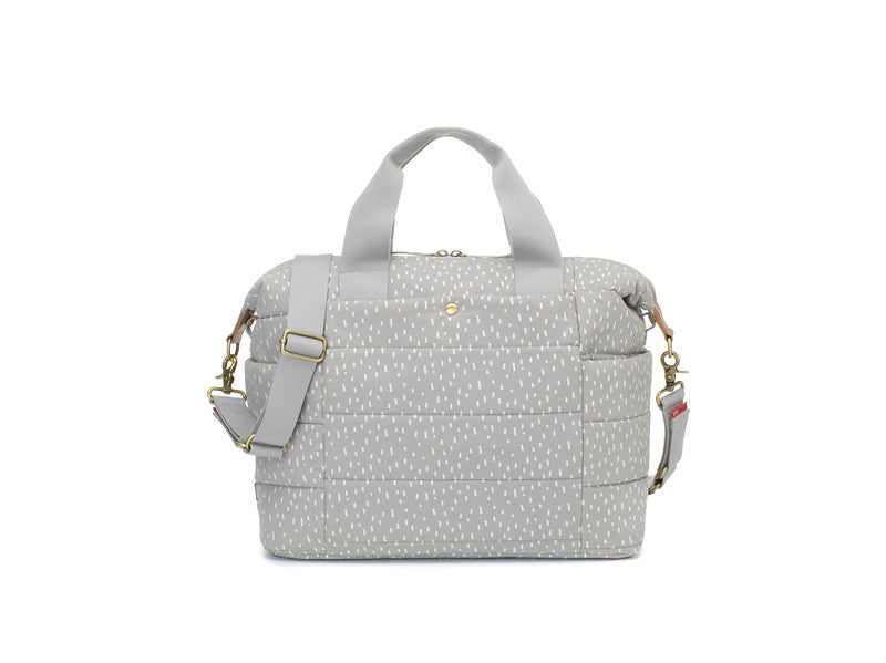 Storksac-Organic Tote Pale Grey Raindot