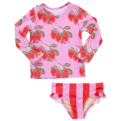 Pink Chicken- Girls Rash Guard Set