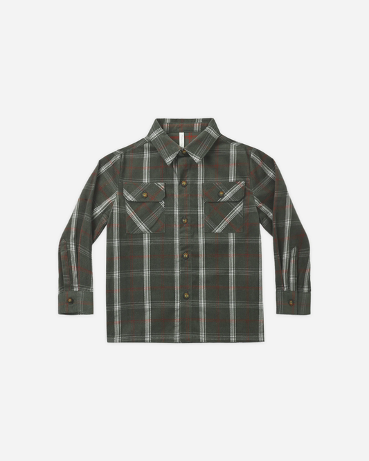 Pocketed Flannel Shirt