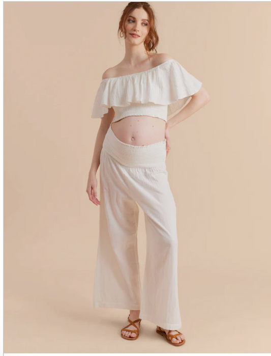 Pea In The Pod- Off The Shoulder Crop Top