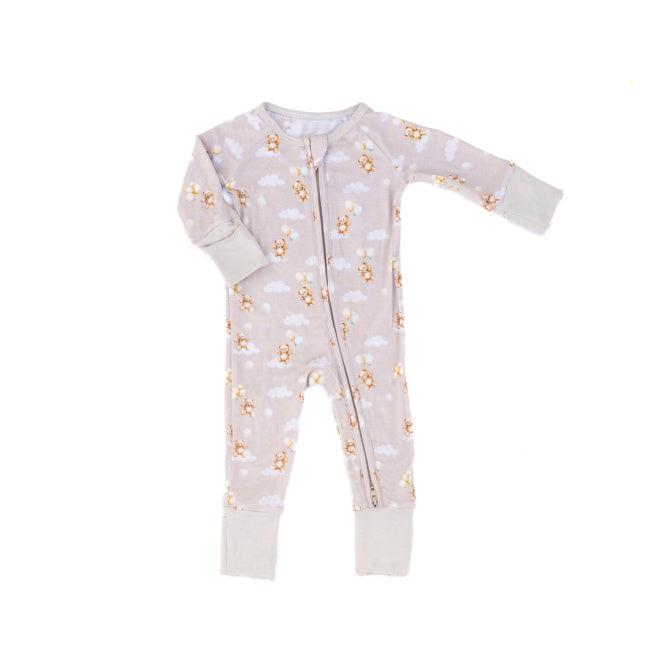 Baby Blues & Pink -Bamboo Zippered Pajama