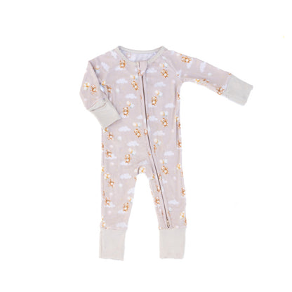 Baby Blues & Pink -Bamboo Zippered Pajama