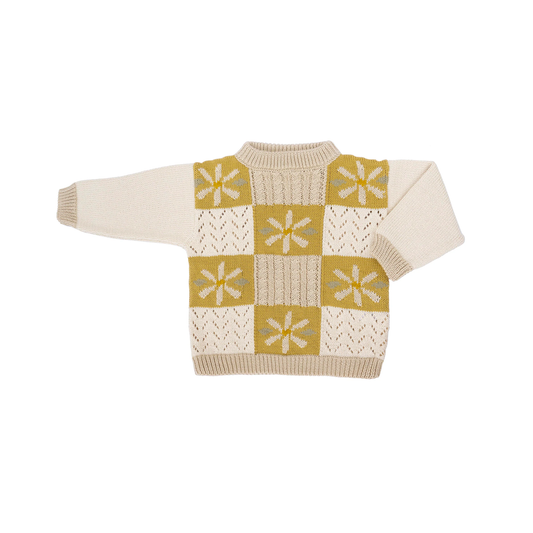 Wild Wawa-Daisy Patchwork Sweater
