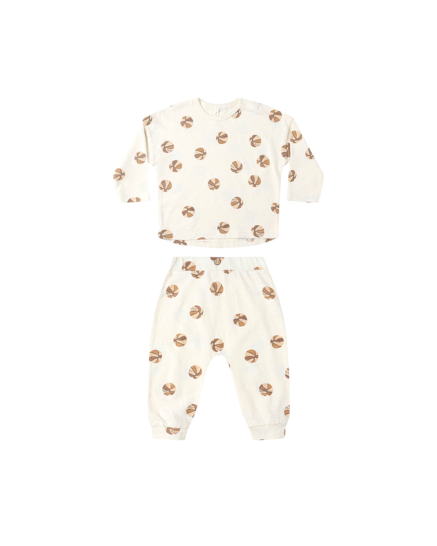 Rylee + Cru- Long Sleeve Tee and Pant Set - Basketball