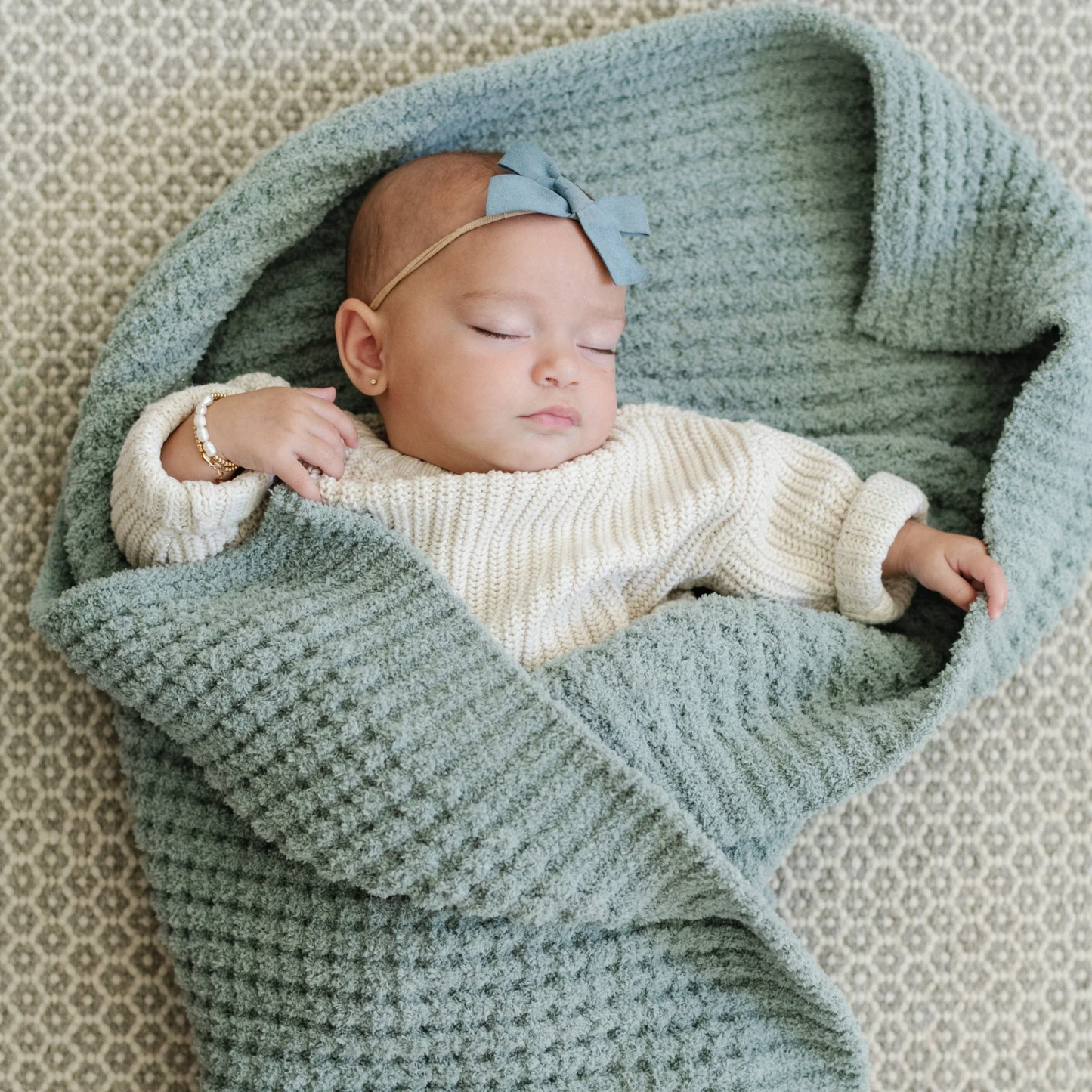 Waffle Knit Blanket Receiving