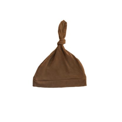 Baby Blues & Pink - Knotted Hat 0-6M - Espresso