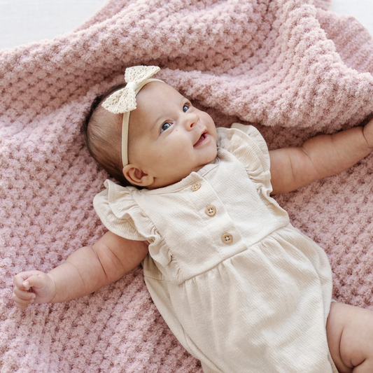 Waffle Knit Blanket Receiving